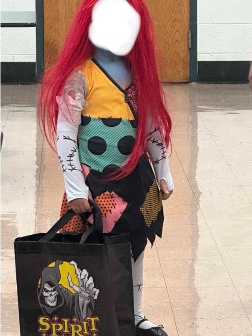Nightmare before Christmas Sally Kids Costume in Multicolor
